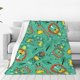 thumbnail image 1 of Balery Funny Animals in Jungle Manta de Felpa Suave y Acogedora – Cobija de Franela Aterciopelada para Cama, Lavable y Cálida para Sofá, Mascotas, Transpirable-50"x40", 1 of 7