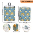 thumbnail image 5 of Yayeee 2 Pack Qtip Holder Bathroom Cotton Swab Canister with Lid Clear Dispenser Set, Light Blue Rainbow, 5 of 6