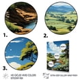 thumbnail image 3 of Designart "Bend in the Countryside River II" Landscape & Nature Floater Framed Wall Art Living Room, 3 of 7
