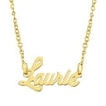 thumbnail image 1 of KISPER Collier Pendentif Prénom Personnalisé en Acier Inoxydable Plaqué Or 18K, 1 of 6