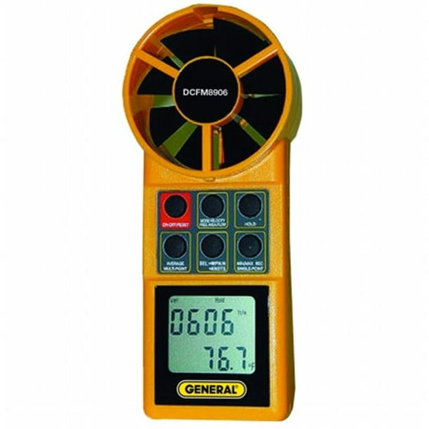 General Tools DCFM8906 Digital Air Flow Meter with CFM Display