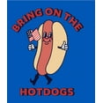 thumbnail image 2 of Americana Bring On The Hotdogs Crew Neck Short Sleeve Adult T-shirt-XL-Orange, 2 of 3
