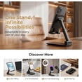 thumbnail image 2 of SIMDOO Phone Stand, Phone Holder for Desk Anti-Slip Cute Office Accessories Forldable Cell Phone Holder Compatible with iPhones, All Mobile Phones, White-Silver, Pro, 2 of 10