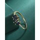 thumbnail image 4 of 1pc Sapphire Blue Ring Thin Rings Thumb Rings For Women s925 Sterling Silver Gold Rings Fine Jewelry Gift, 4 of 5