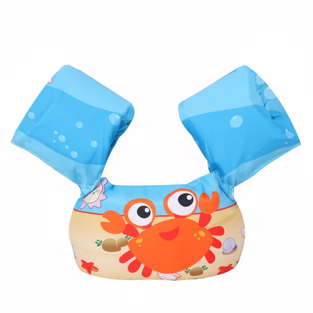 Flotador de brazo Wdftyju para niños pequeños cangrejo naranja flotador de natación