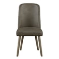 thumbnail image 3 of Dining Chairs Grey and Grey Oak Upholstered Back Side Chairs (Set of 2),Wooden Dining Chairs, 3 of 6