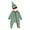 Green, variant on Uaswgudfs Newborn Baby My First Christmas Outfits Boys Girls Striped Button Footie Footed Jumpsuit with Hat, 3M-18M
