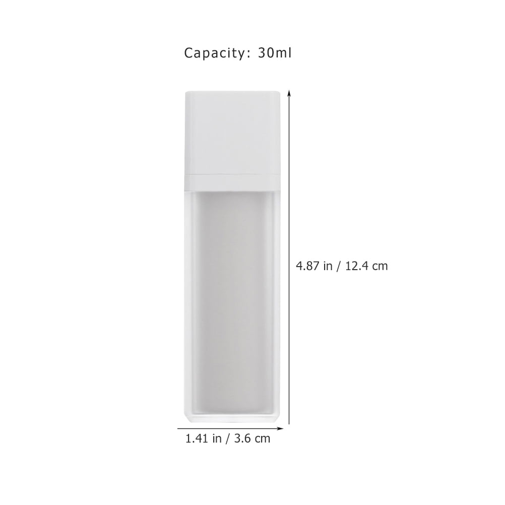 BESTYASH 4-Pack White Airless Pump Bottles Refillable Travel Lotion Containers Lightweight for Cosmetics and Creams