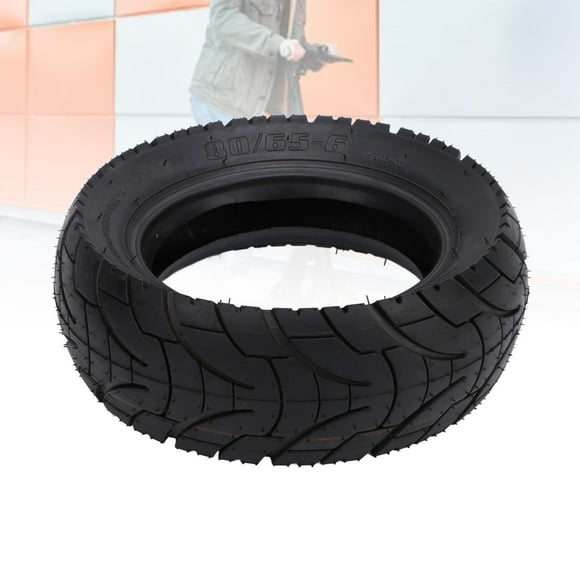 Vacuum Tire, Rubber Material Flexible and Smooth Wear Resistance 80/65-6 Electric Scooter Tire for Front and Rear Wheels