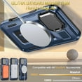 thumbnail image 5 of WATEFULL for iPhone 16 Pro MagSafe Case with Adjustable Metal Camera Lens Cover Stand with 1 Screen Protector,[Military-Grade Protection] Rugged Heavy Duty Magnetic Case for iPhone 16 Pro 6.3"(Blue), 5 of 7