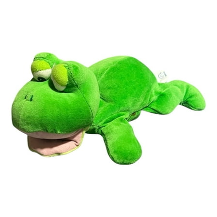 Green Frog Plush Lying Down Cute Stuffed Animal Toy 12”