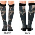 thumbnail image 2 of 1 Pair Beautiful Tree Flowers Compression Socks 20-30mmHg Knee High Women Socks Tube Athletic Stockings for Men Sport Soccer Running Cycling Medical Nurse Winter Travel Gift, 2 of 7