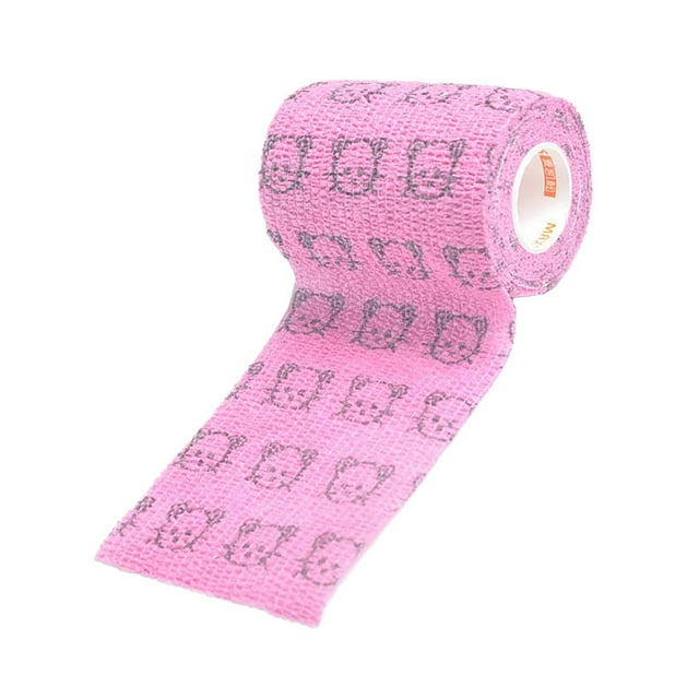 MERIGLARE Elastic Non Woven Self Adhesive Cohesive Wrap Bandage Tape 3 Inch Pink