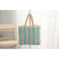 thumbnail image 2 of CoCopeaunts Round Straw Crossbody Bags for Women Small Handwoven Tote Bag Summer Beach Bag with Pearl Handle, 2 of 7