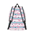 thumbnail image 2 of Honeii Flamingo1 Print Canvas College Laptop Backpack, Durable Rucksack Travel Notebook Bag School Backpack Book Bag for Men Women-Medium, 2 of 7