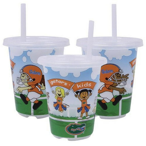 University of NCAA Florida Set of 3 -  10 oz Sip n Go Plastic Cups - Let's go Gators!