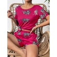 thumbnail image 2 of Avidlove Women's Pajamas Set Short Sleeve Print Pjs Top and Shorts Sleepwear Comfy Loungwear with Pockets, 2 of 5