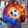 thumbnail image 2 of Gyujnb Youth Hoodie Sports Ball Print Cool Warm Versatile Pullover for Daily Sports Outings (Baby, Big Boys),3-4 Years, 2 of 3