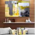 thumbnail image 3 of Designart 'Grey and Yellow Blur Abstract ' Abstract Metal Wall Art, 3 of 5