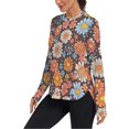 thumbnail image 2 of FORMRS Womens Long Sleeve Shirts UPF 50+ Sun Protection Quick Dry Fishing Hiking Tops, Size S-2XL, Colorful Flowers, 2 of 8
