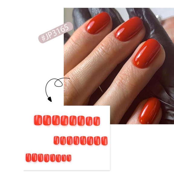 FEOLGEHLY Short Press on Nails 24Pcs Short Square Fake Nails Reusable Cute Square Nail Tips with Glue Kit 12 Sizes Presson Nails for Women Daily Party Wedding DIY Manicure