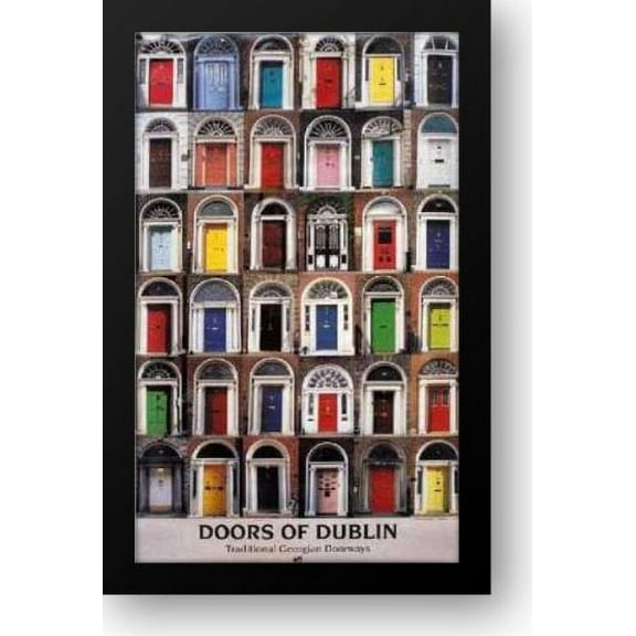 FrameToWall - Doors of Dublin 16x24 Framed Art Print by Real ireland