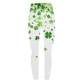thumbnail image 7 of LEKWK Yoga Leggings Women St Patricks Day Four Leaf Clover Yoga Pants High Waist Irish Festival Gym Leggings Stretchy Holiday Party Costume Outfits, 7 of 7