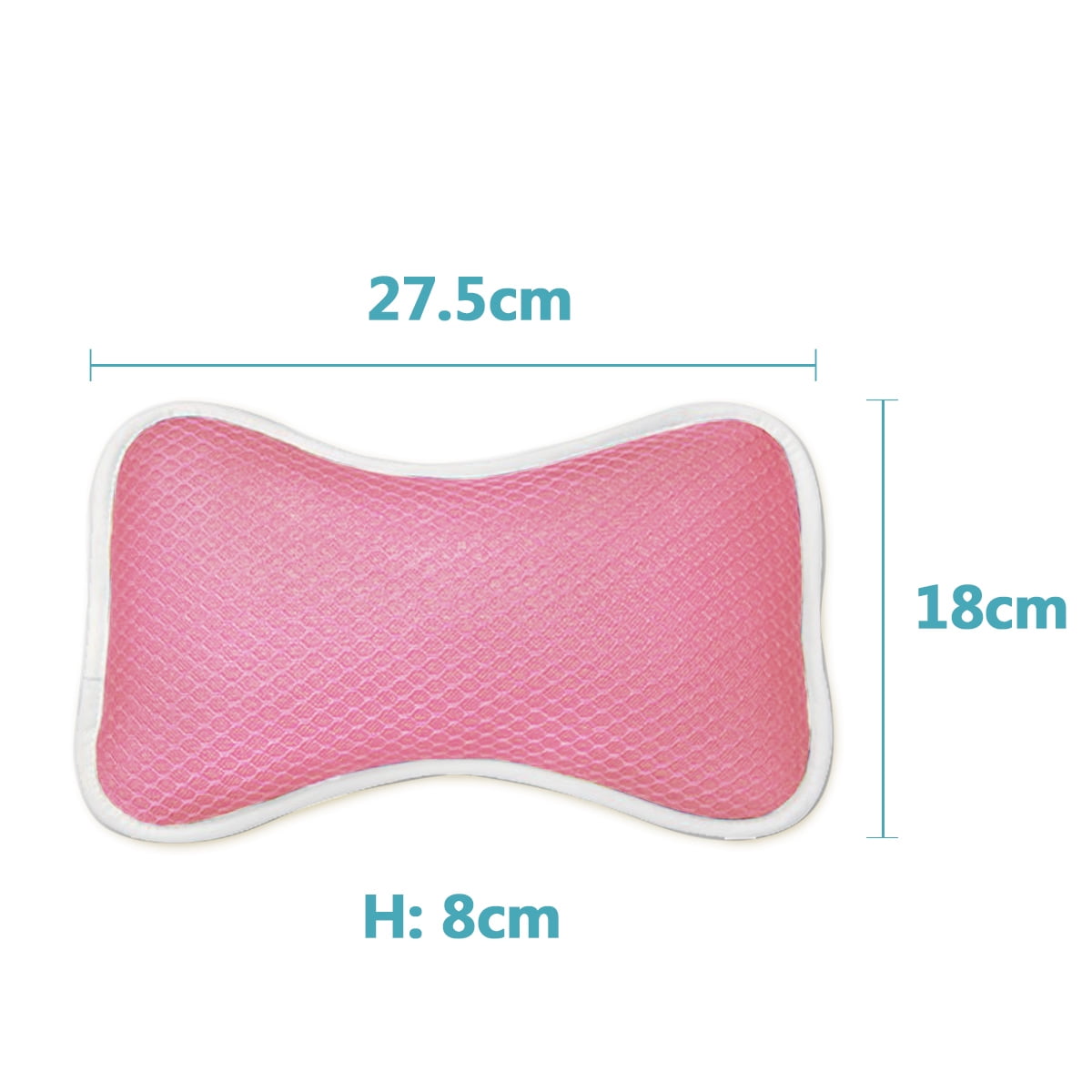 Samplife Bath Pillow Spa Bathtub Pillows Tub Cushion Head, Neck, Shoulder and Back Support Rest with 6 Nonslip Strong Suction Cups Home Bathing Relaxation 4D