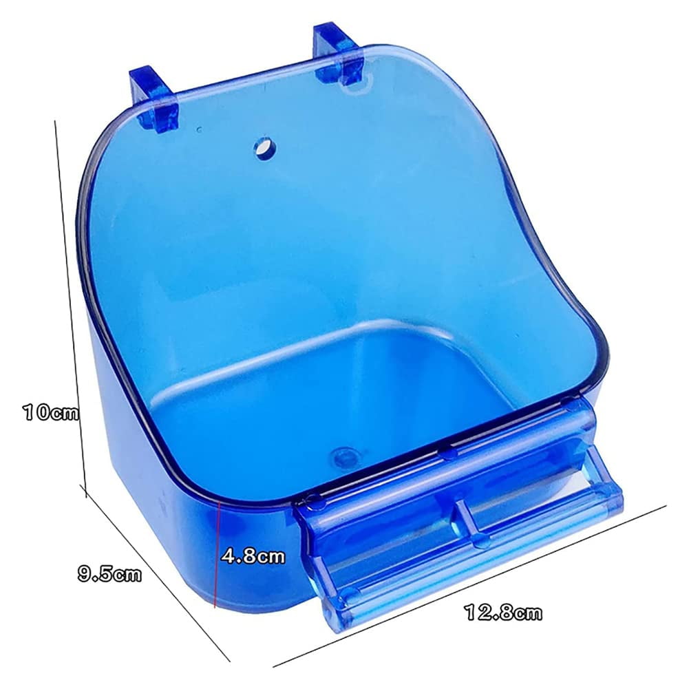 Kselythan Bird Bath Tub,Transparent Hanging Birdbath Toy Parakeet Caged Bathing Tubs Parrot Bath Tub Water Shower Food Feeder Holder Tray Bird Bath for  Small Birds Parrots Cockatiel Budgies