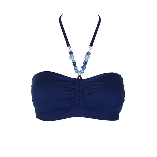 Ralph Lauren Lauren Ralph Lauren Navy Beach Club Beaded Halter Bikini