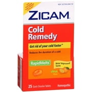 Zicam Cold Remedy RapidMelts with Vitamin C Citrus, 25 Each(Pack of 3)