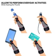 ORTONYX Thumb Immobilizer Brace Thumb Spica Support Splint- Arthritis, Pain, Sprains, Strains, Carpal Tunnel - Wrist Strap - Left or Right Hand