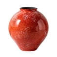 thumbnail image 1 of Florero rojo de cerámica, florero de cerámica de escritorio, floreros modernos, floreros decorativos para centro de mesa, entrada, restaurante, L, 1 of 6