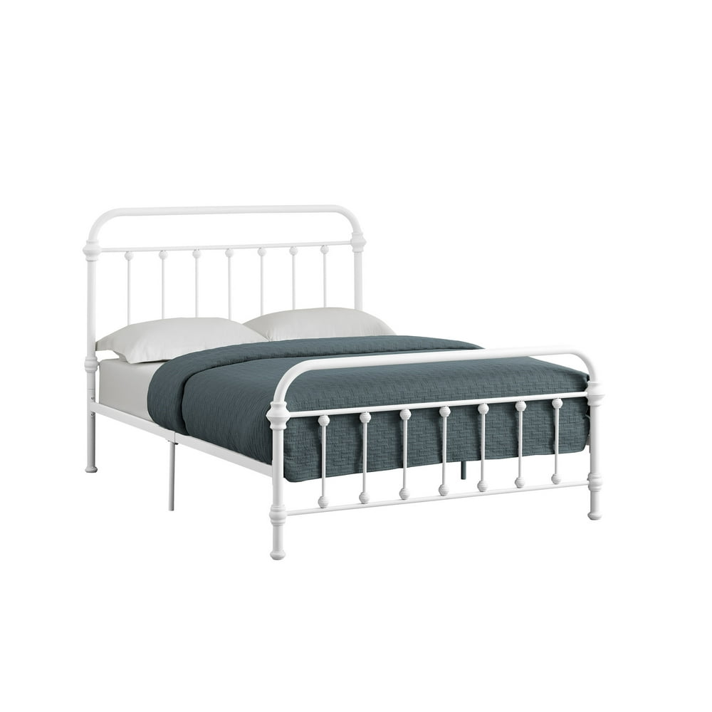 BED FULL SIZE / WHITE METAL FRAME ONLY
