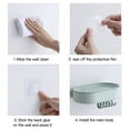thumbnail image 4 of Shengyu Sponge Storage Rack Plastic Bathroom Holder Wall Mounted Draining Kitchen Organizer Bathroom Shelves Equipment Soap Base Green 1Set, 4 of 6