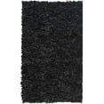thumbnail image 3 of SAFAVIEH Mariam Leather Shag Area Rug, Black, 4' x 6', 3 of 6