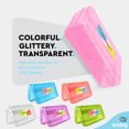 thumbnail image 5 of Enday Glitter Pencil Case Box for Kids with Snap Closure Lid School Supplies Storage Pink Small Pack of 24, 5 of 7