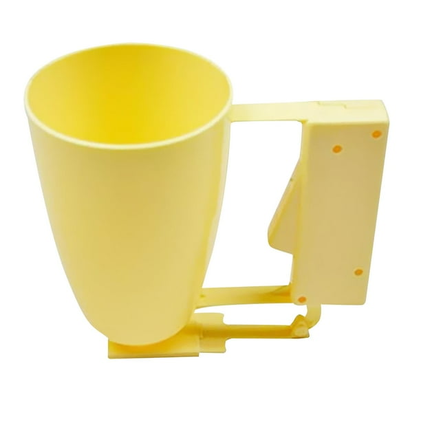 Dispensador de masa para cupcakes, utensilios de repostería, mezclador de masa para panqueques, utensilio de cocina para Amarillo