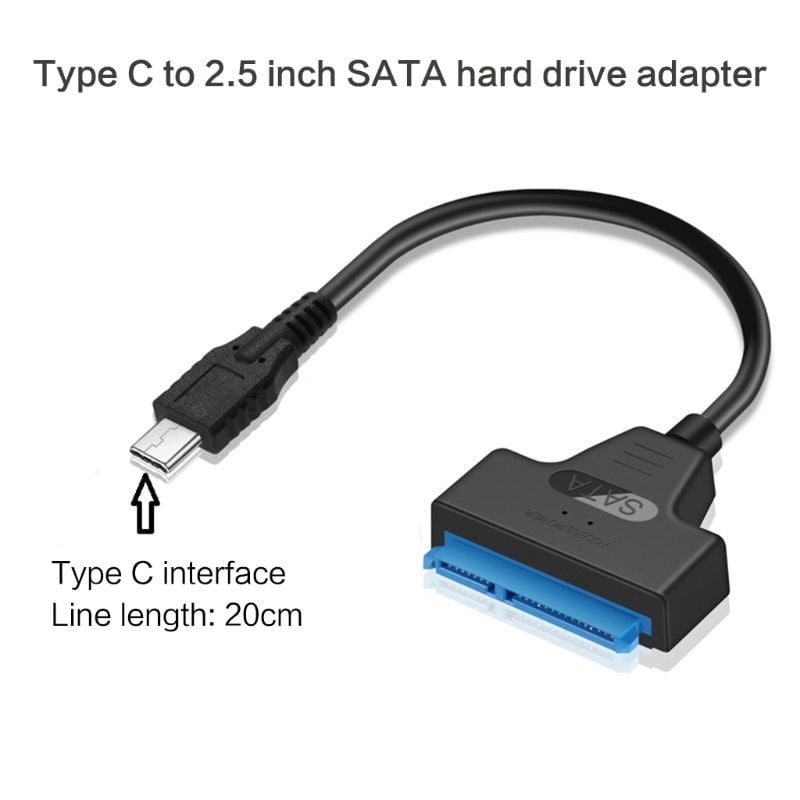 USB 3.0/2.0/Type C to 2.5 Inch SATA Hard Drive Adapter Cable for 2.5'' HDD/SSD 