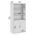 thumbnail image 2 of Pemberly Row Tall 5 Shelf Bookcase with Doors in Natural Elm - Engineered Wood, 2 of 6