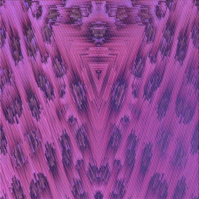 Ahgly Tapis d'Intérieur Lavable en Machine Carré Transitionnel Moyen Violet Rouge Rose, 8 Pieds Carré