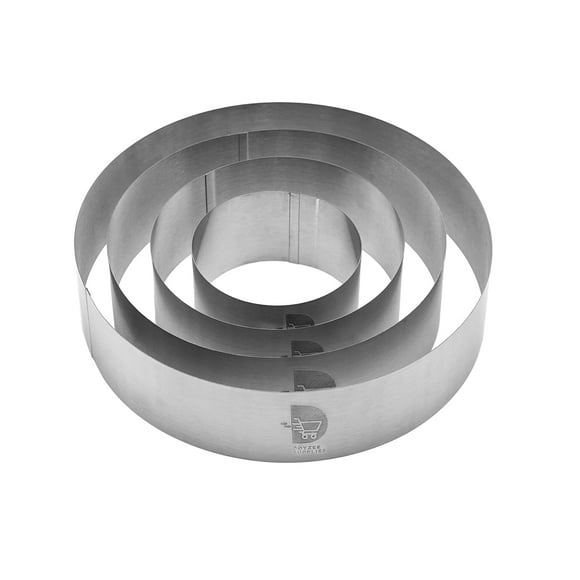 Doyzee Supplies Cake Ring Set Cake Mold Set Pastry Ring Mousse Ring Ring Mold for Baking-4/6/8/10 Inch