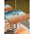 thumbnail image 2 of Outdoor Tablecloth with Umbrella Hole for Patio/Picnic/Party/Camping, Orange Blue Ombre Waterproof Table Cloth Square Cover Washable, Contemporary Abstract Gradient (54"x 54"), 2 of 8