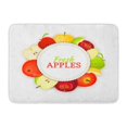 thumbnail image 1 of YUSDECOR Round Colored Composed of Different Apples Fruit Circle Yellow Red and Green Fresh Appetizing Looking Rug Doormat Bath Mat 23.6x15.7 inch, 1 of 1