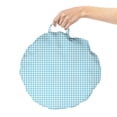 thumbnail image 2 of Mosaic Round Floor Cushion with Handle, Geometrical Simplistic Theme of Abstract Illustration Bluish Small Squares Shapes, Decorative Pillow for Living Room & Dorms, 18" Round, Blue, by Ambesonne, 2 of 4