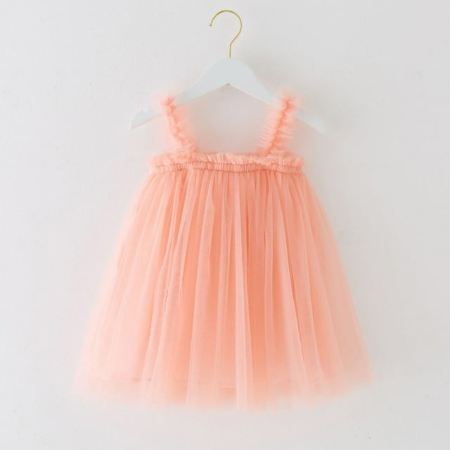 SXcggal One Robe de Fête Sans Manches pour Tout-Petites Filles, Robe de Fête de Danse, Vêtements Respirants, Mignonne, Décontractée, Robe pour Fille