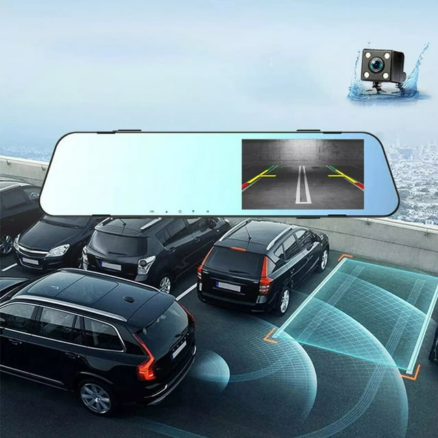 Black Dash Cam 4.5'' Night Vision Front And Rear 1080P Backup Camera Hd Screen Car Recorder With Loop Recording G-Sensor