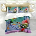 thumbnail image 5 of Duck Dodgers-themed Bed Sheet Set Three Piece Set Comfortable And Skin Friendly Unique Design Home Decor Gifts For Family Friends fans54''x79''（135cm*200cm）, 5 of 6