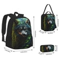 thumbnail image 2 of Fotbe Realistic Style Colorful Wolf A Set Escolar 3 en 1 para Niños - Mochila Duradera con Lonchera Aislante y Estuche para Lápices - Mochila Escolar para Niños y Niñas, 2 of 7