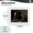 thumbnail image 3 of Vintage Witchy Black Cat White Framed Print Under Glass, design by Arlington Prints, 3 of 10